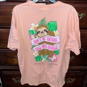 Simply Southern Peach Sloth Graphic Tee